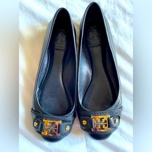Tory Burch Black Ballet Flats